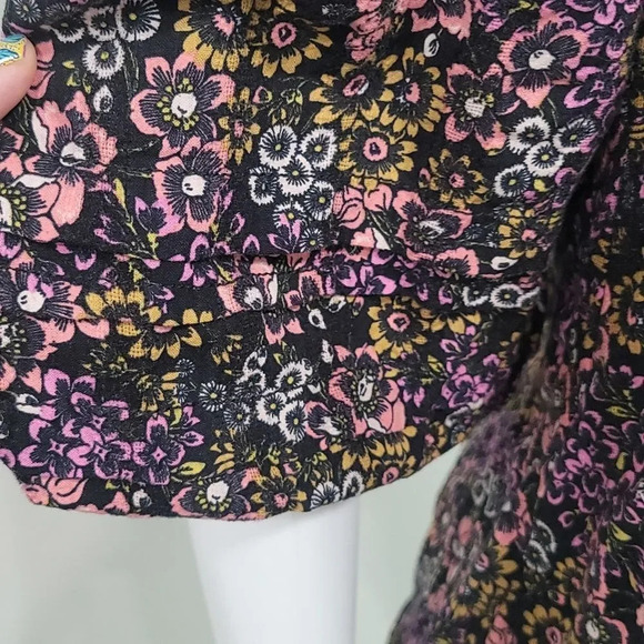 NWOT Free People Balloon Sleeve Button Front Blouse - Picture 3 of 8